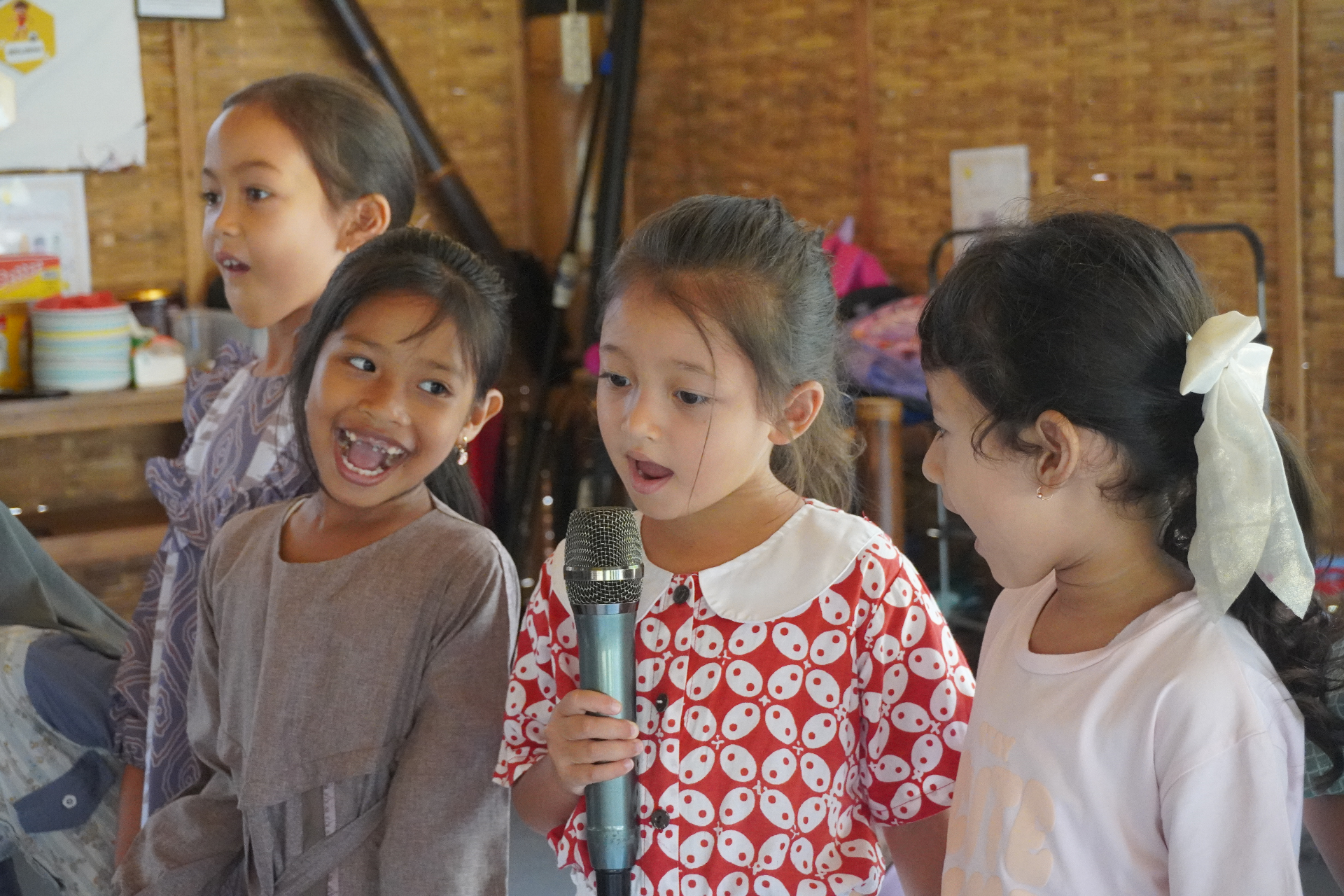 Children singing at SPS Kejora Preschool